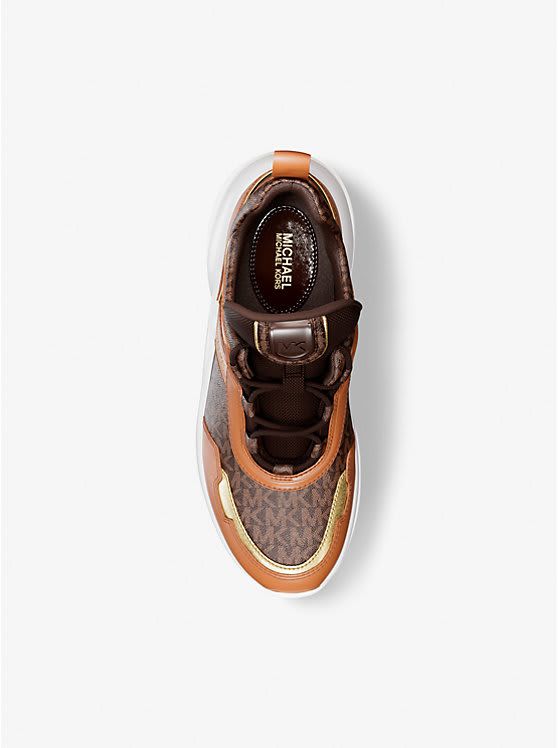 Zapatillas michael Kors Olympia monograma cafe