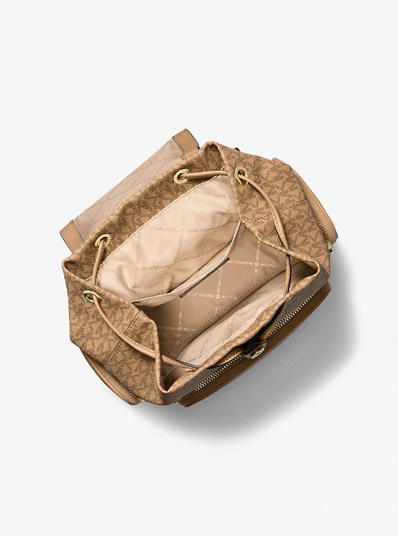 Mochila Michael Kors Merritt monograma toffe