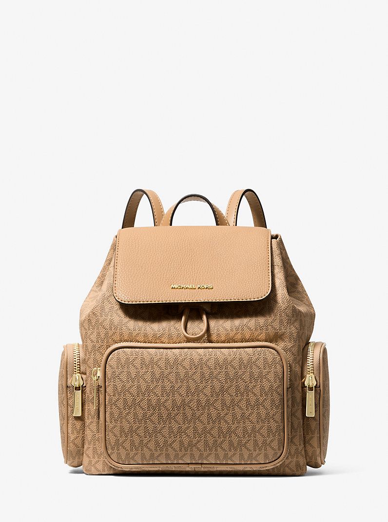 Mochila Michael Kors Merritt monograma toffe