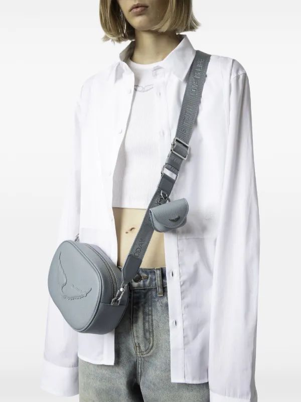 Crossbody Zadig Voltaire con porta airpods celeste