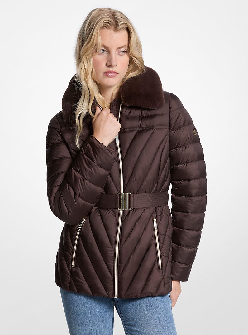 Chaqueta Michael Kors Acolchada Cafe