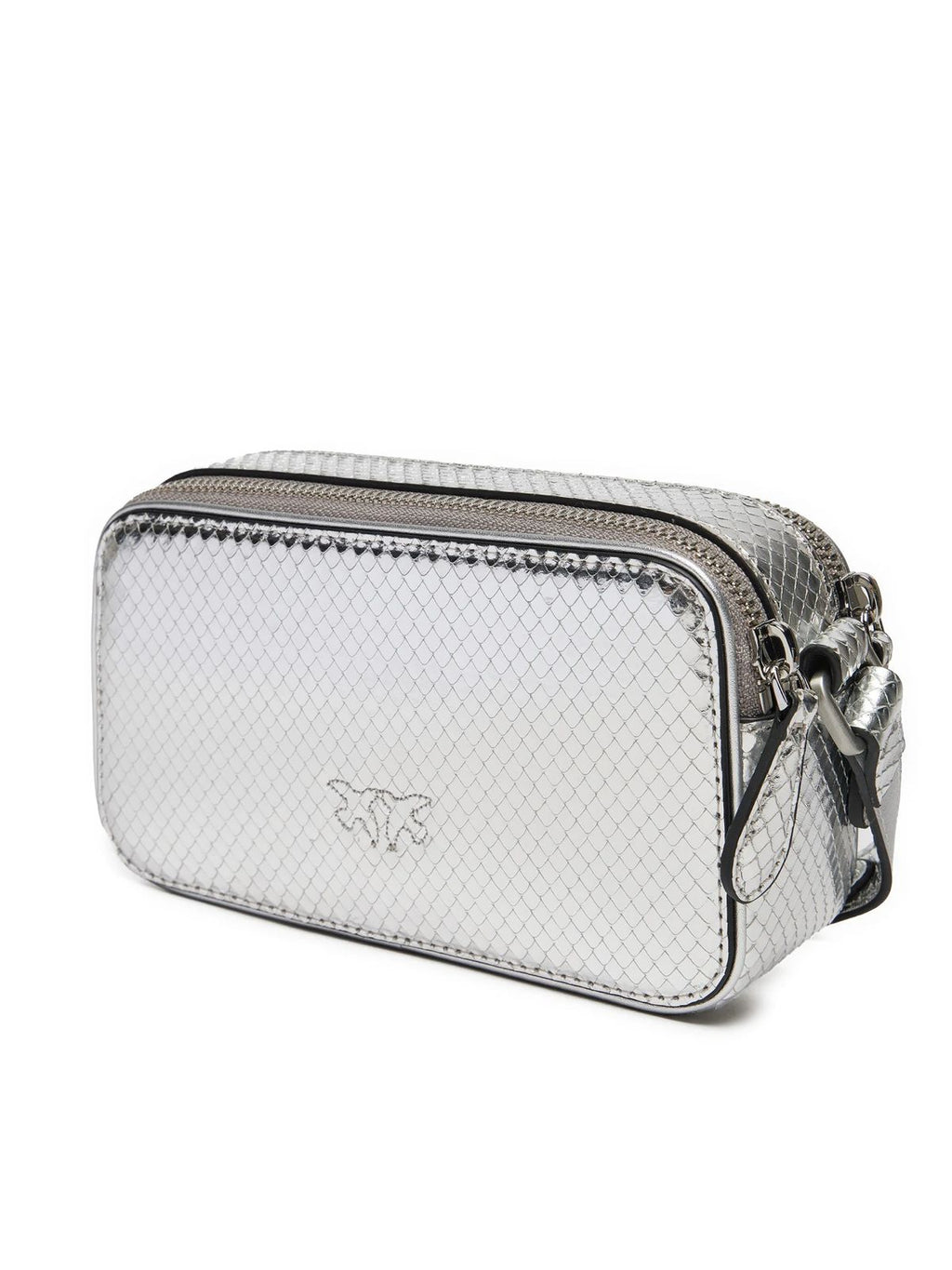 Cartera Pinko Rectangular 2 separaciones plateada