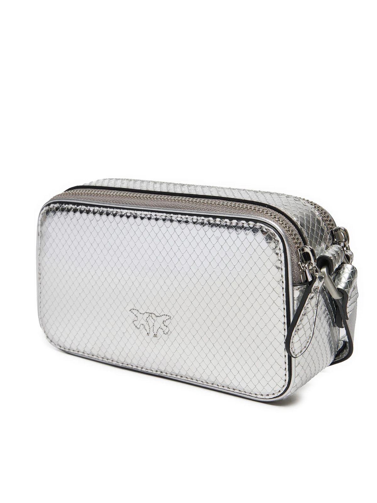 Cartera Pinko Rectangular 2 separaciones plateada