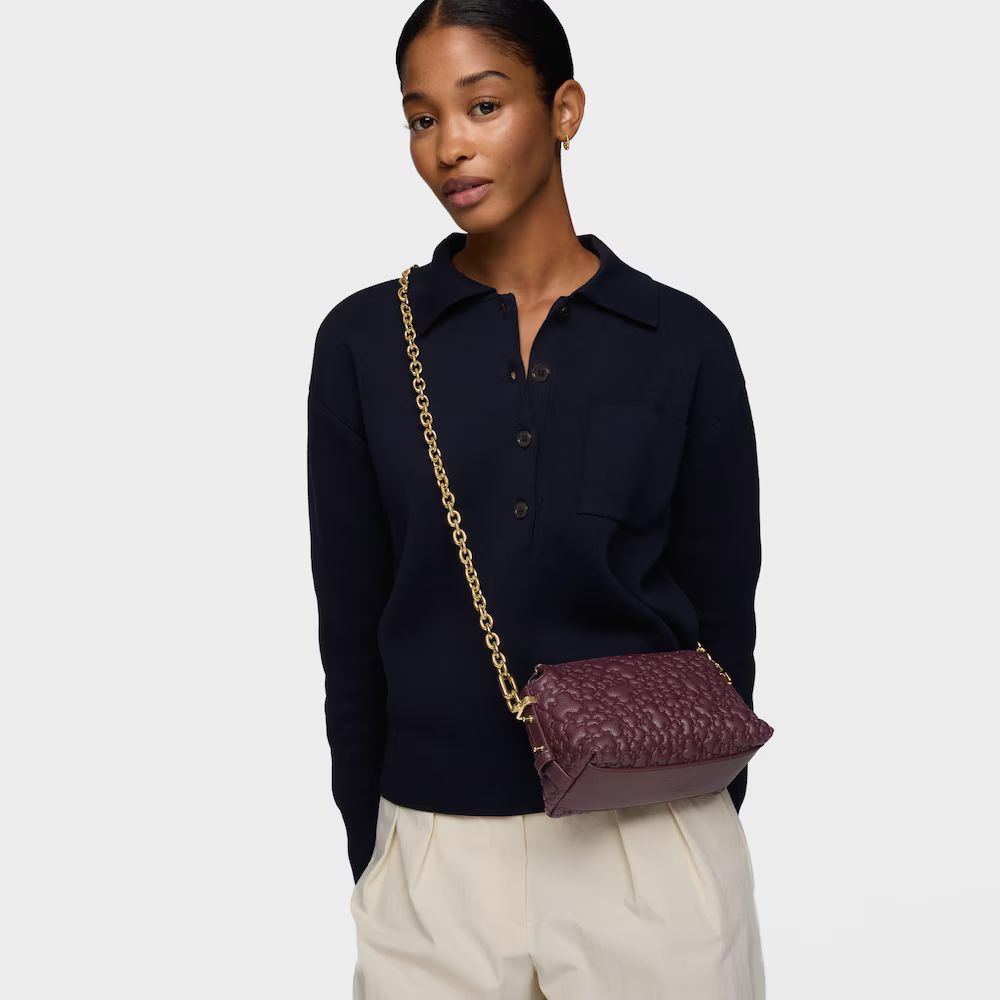 Cartera Tous Puffy Bear Mini Burdeo