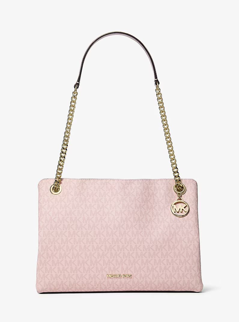 Cartera Michael Kors Christina monograma rosa