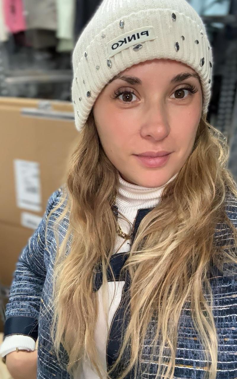 Gorro Pinko Brillos Blanco