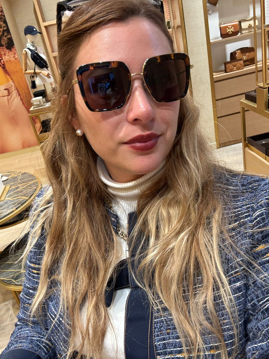 Lentes Tory Burch marco Cuadrado print