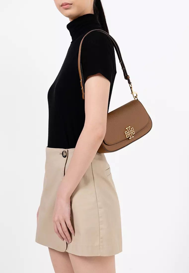 Cartera Tory Burch cuero cafe