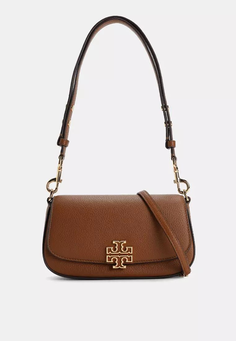 Cartera Tory Burch cuero cafe