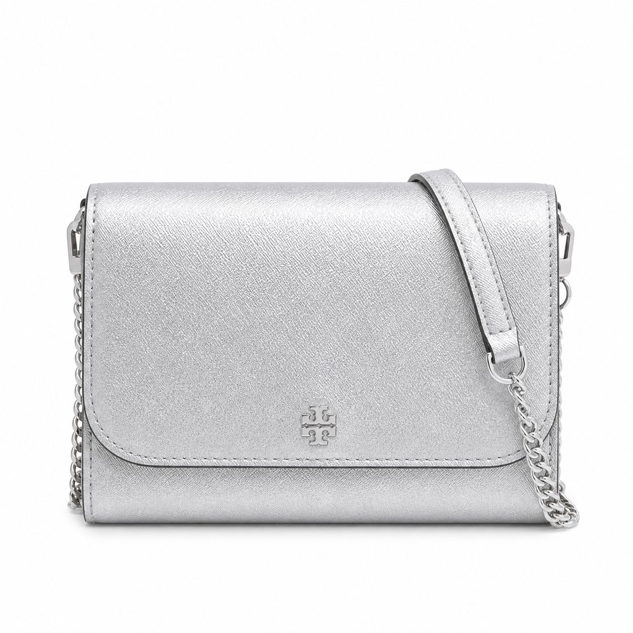 Cartera Tory Burch plateada