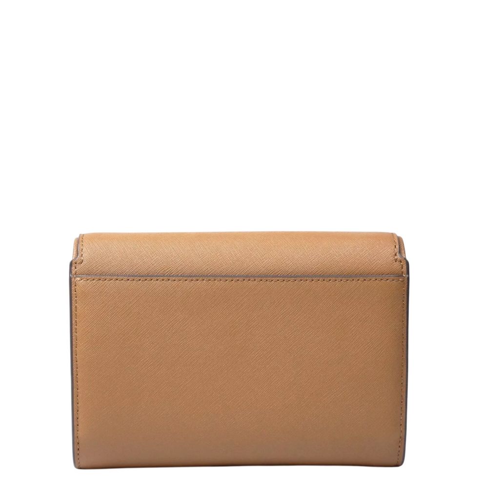 Cartera Tory Burch Emerson Chain Wallet Cuadrada Camel