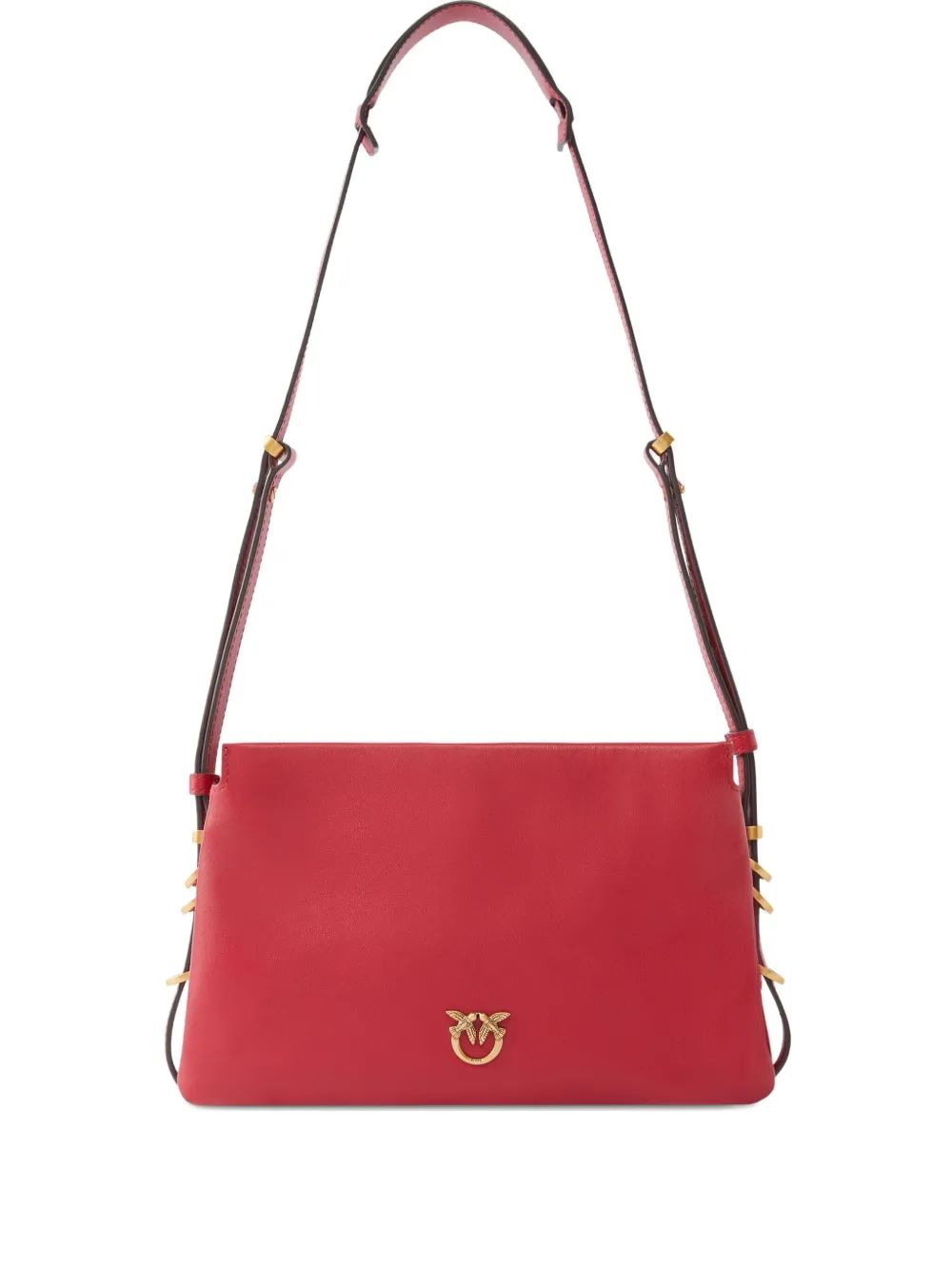Cartera Pinko rectangular tres compartimentos rojo