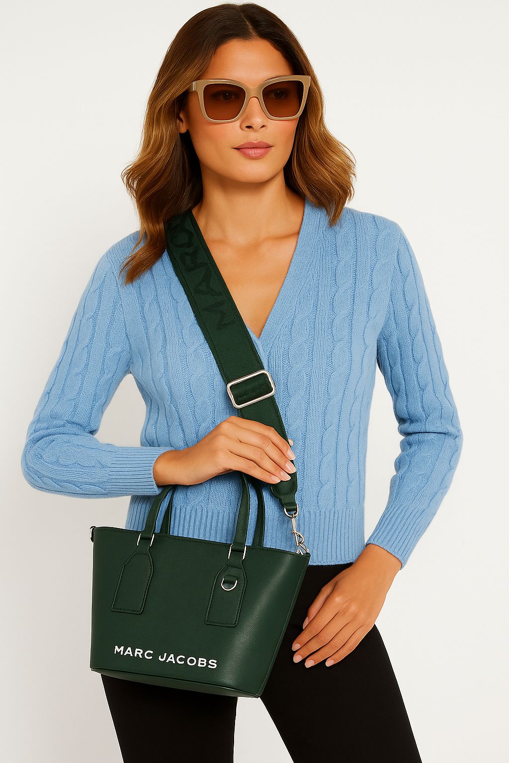 Mini Tote Marc Jacobs Verde militar