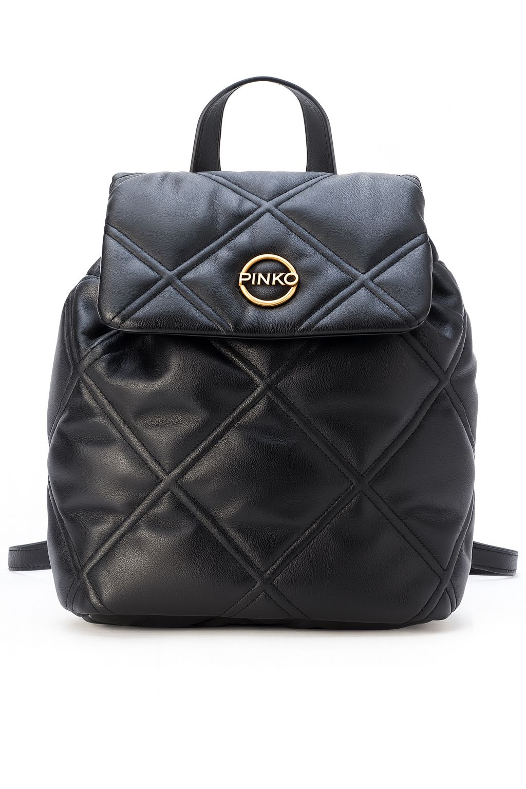 Mochila Pinko Scotis Zaino Cuero Vegano Negro