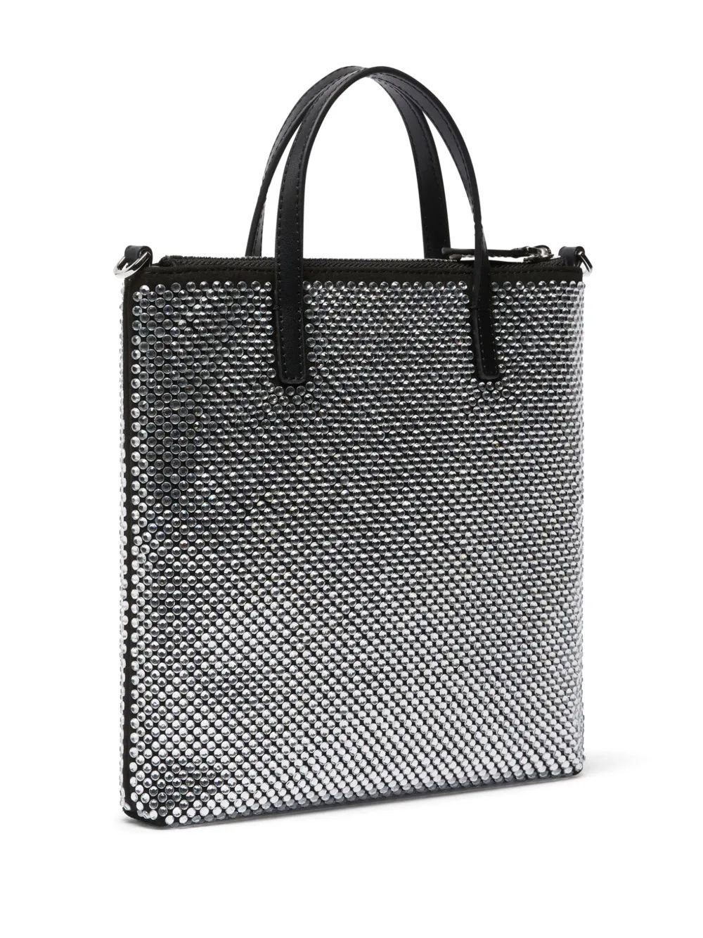 Cartera Pinko Mini Shopper Brillos Plateado