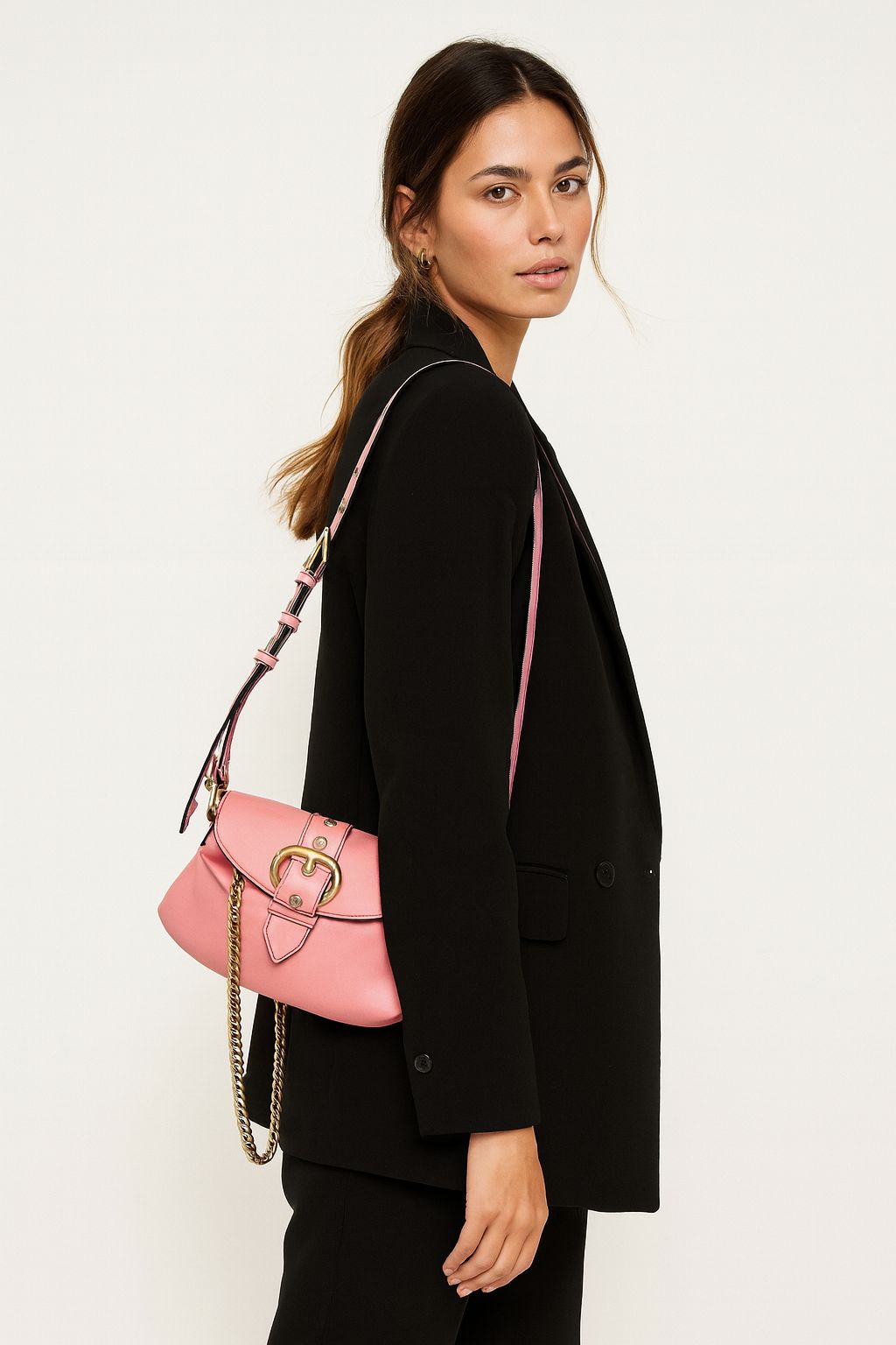 Cartera Pinko Jolene Shoulder Mini Rosa