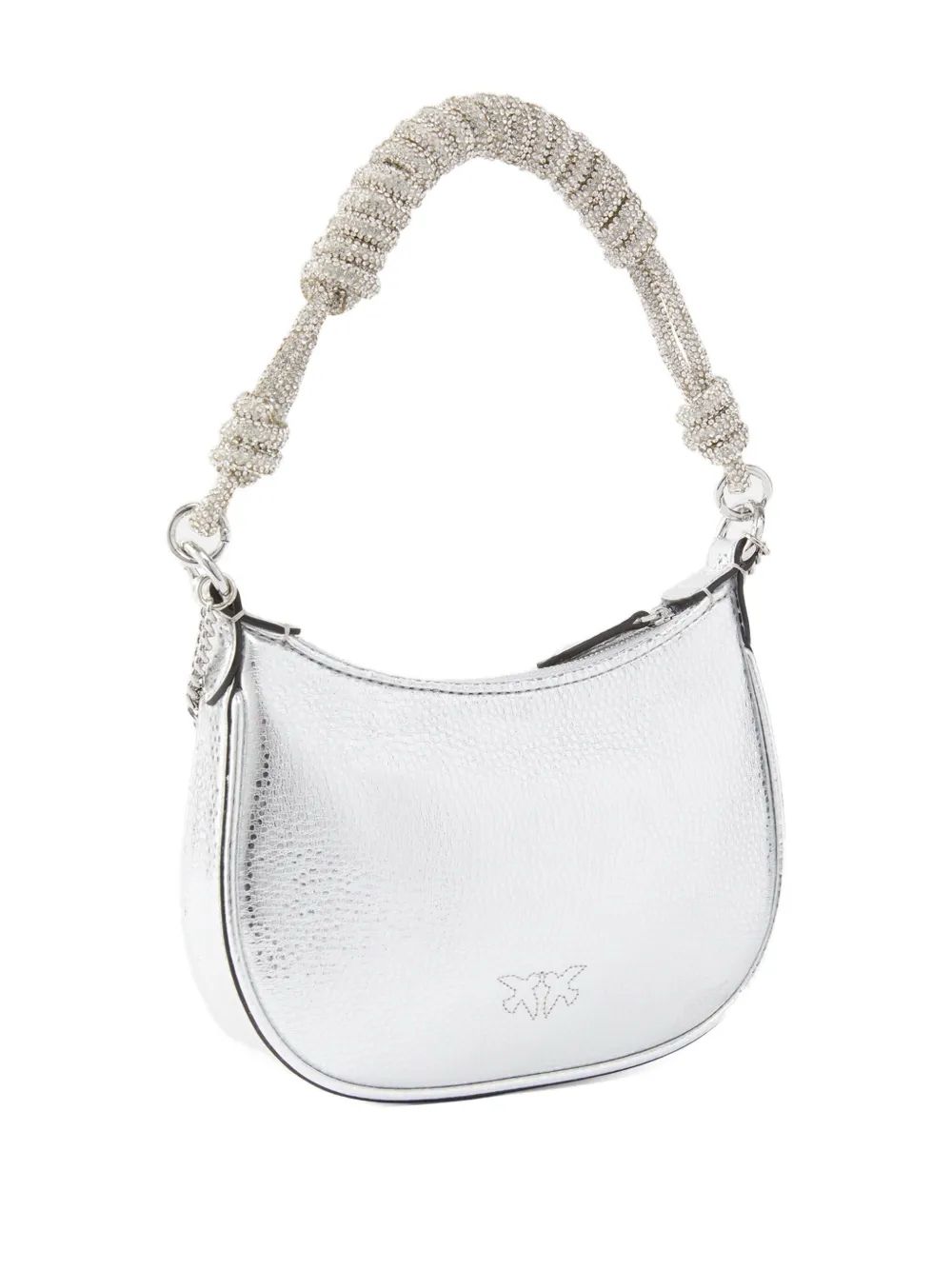 Cartera Pinko choulderbag cuero plateado