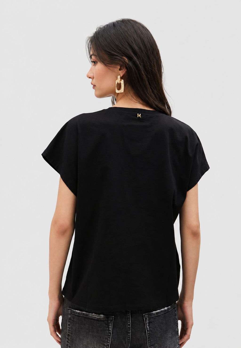 Polera Lola Casademunt Cara leopardo Piedras Negra