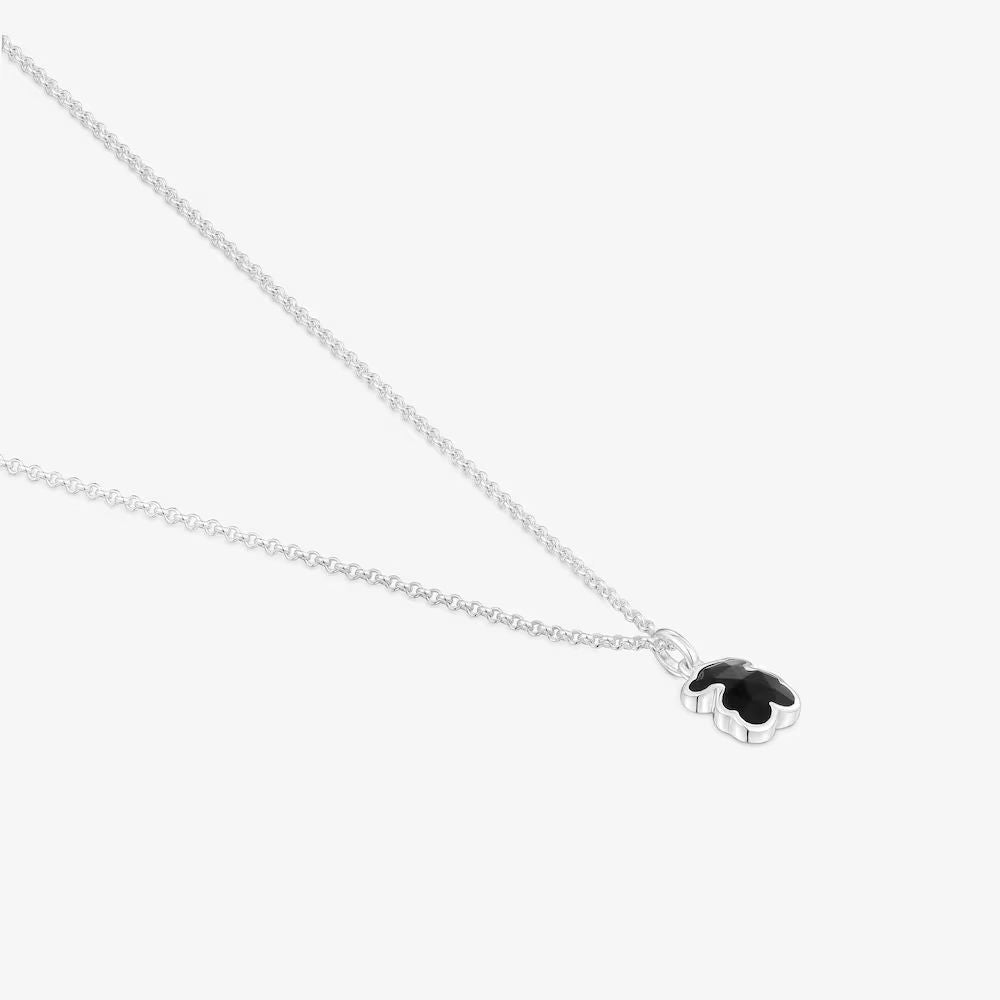 Collar Tous de plata у motivo oso en onix