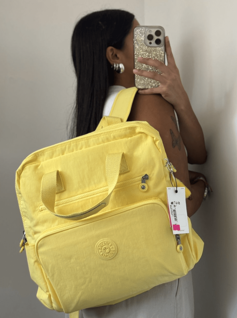 Bolso Maternal Kipling Audra Baby Backpack Amarilla