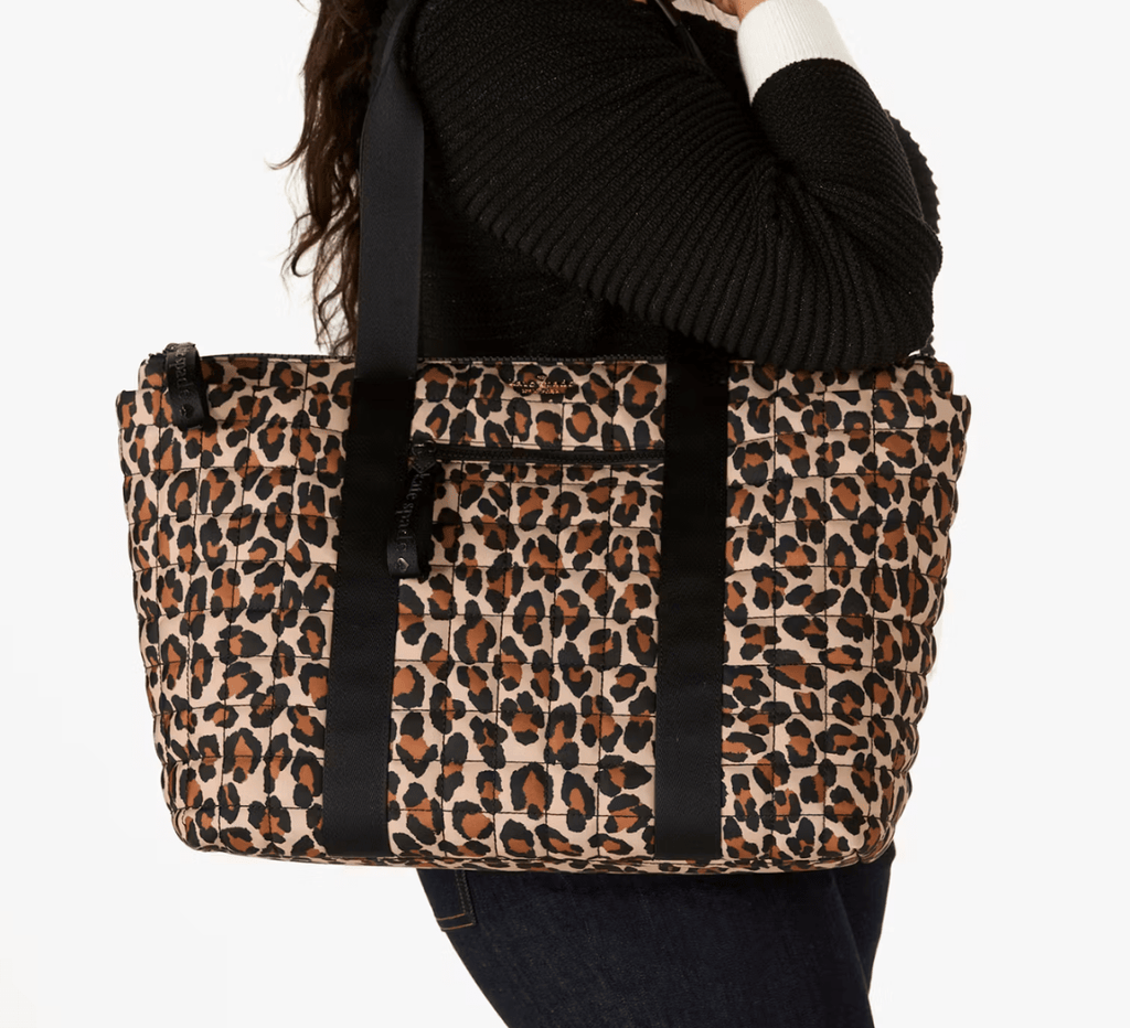 Bolso Kate Spade Tote grande de viaje Camden Spotted Animal Print