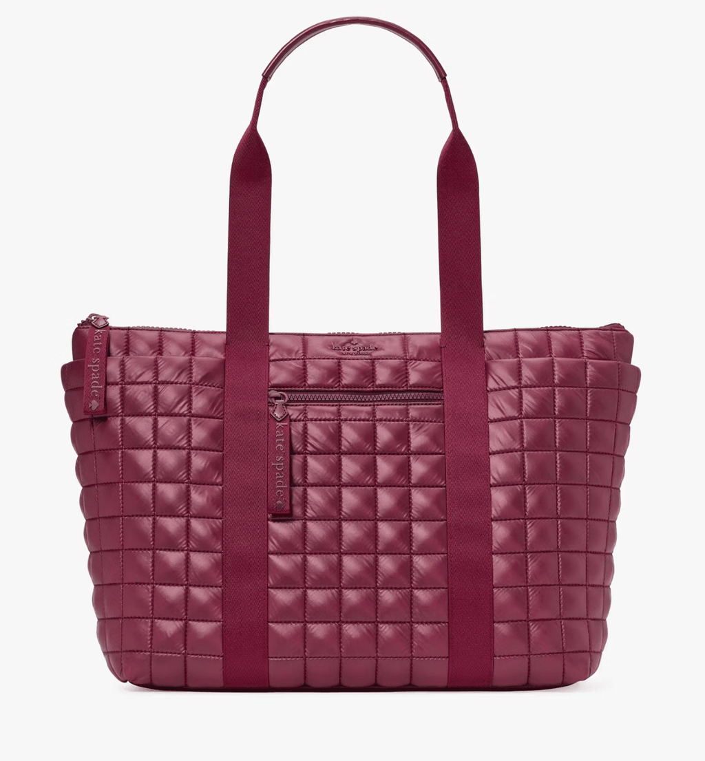 Bolso Kate Spade Tote grande de viaje Camden Burdeo