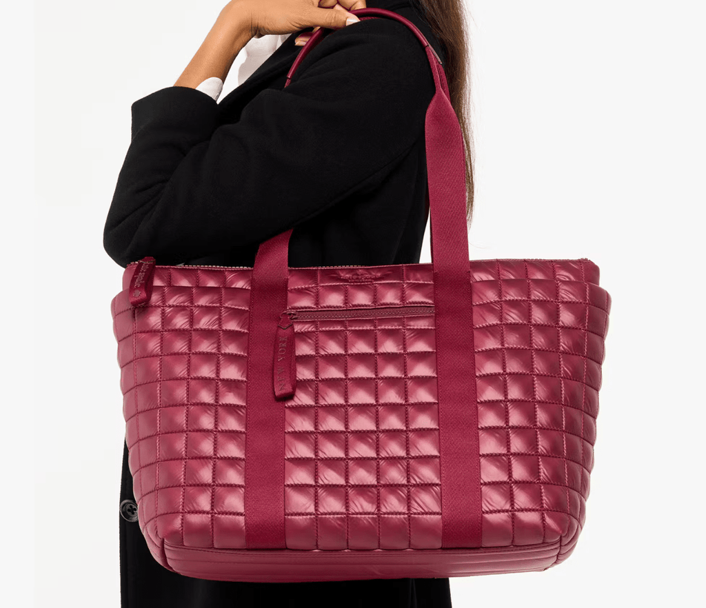 Bolso Kate Spade Tote grande de viaje Camden Burdeo