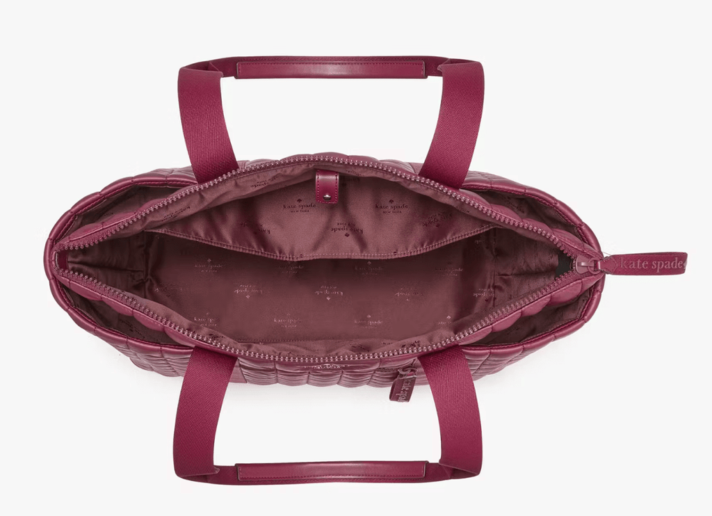 Bolso Kate Spade Tote grande de viaje Camden Burdeo