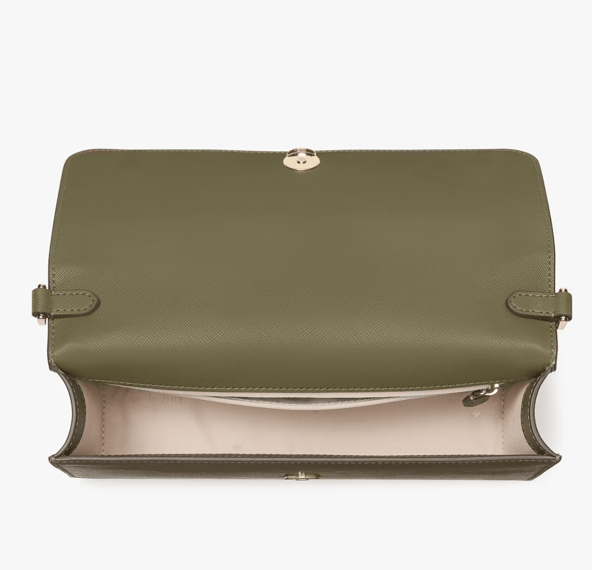 Cartera Kate Spade Madison Con tapa y cadena cuero Verde Musgo