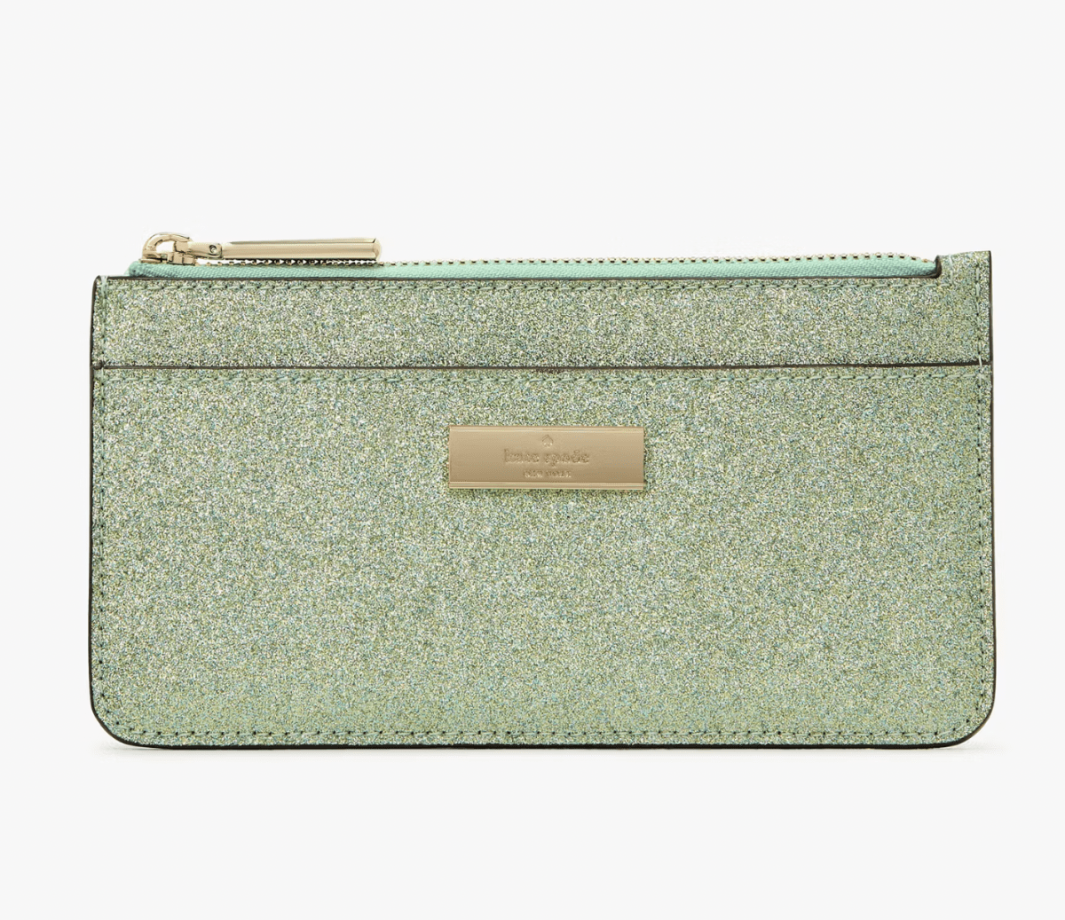 Tarjetero Kate Spade Kenzie Grande con Monedero Verde Glitter