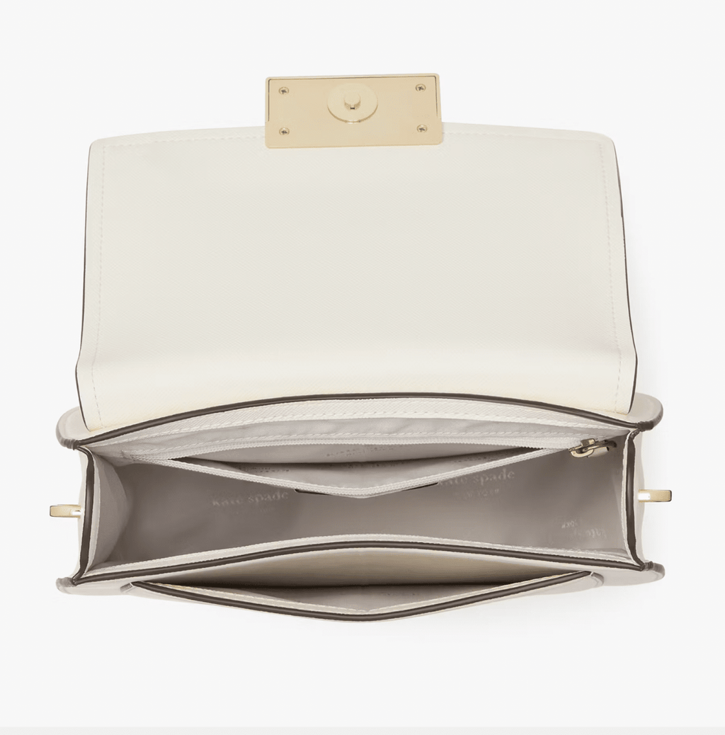 Cartera Kate Spade Reegan Saffiano Blanca