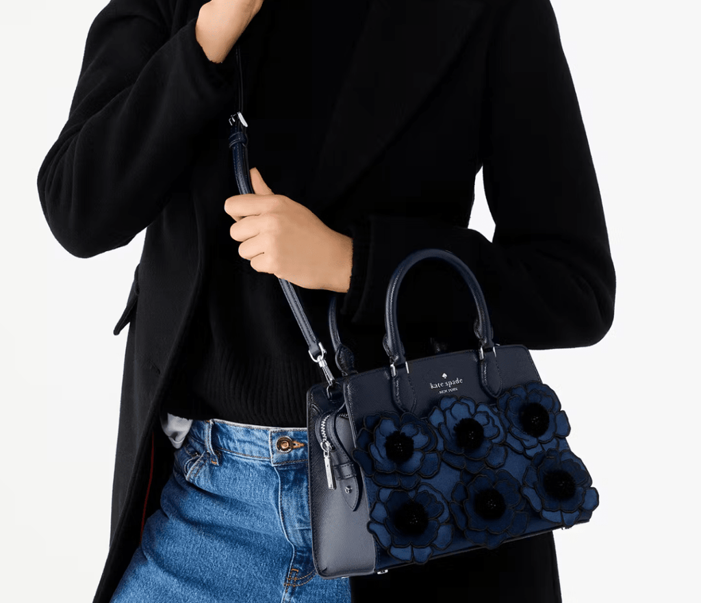 Cartera Kate Spade Madison estampado flores Azules