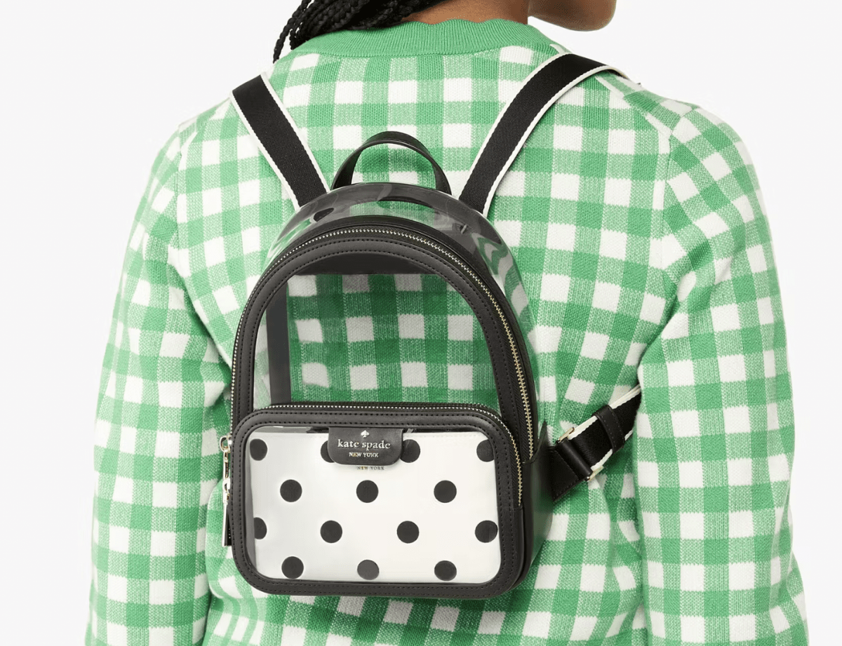 Mochila Kate Spade Transparente puntos negros