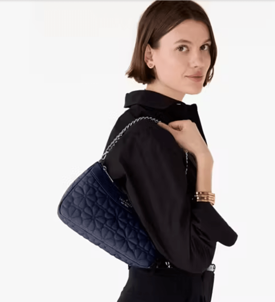 Cartera Kate Spade tela acolchada pequeña Azul