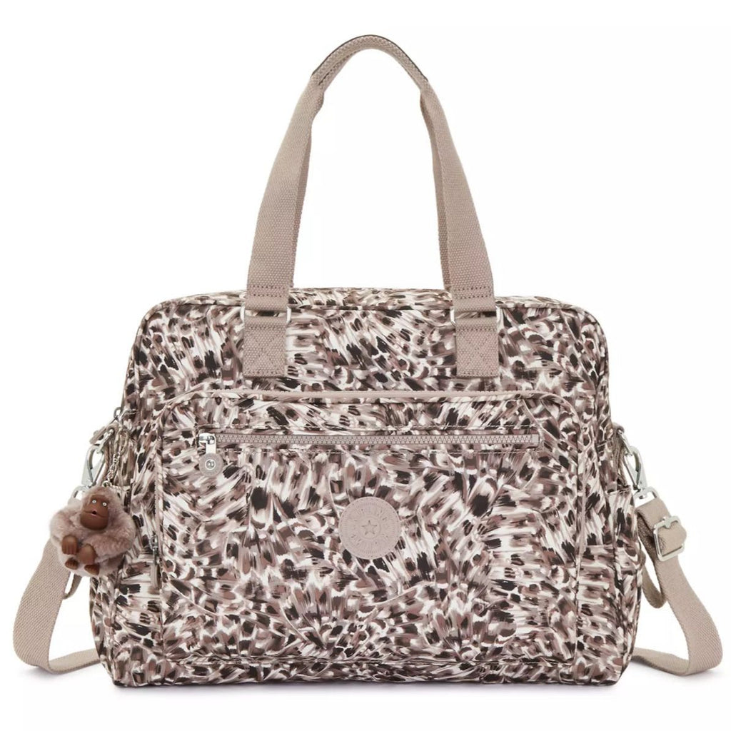 Bolso Maternal Kipling Alanna Leopard Feathers