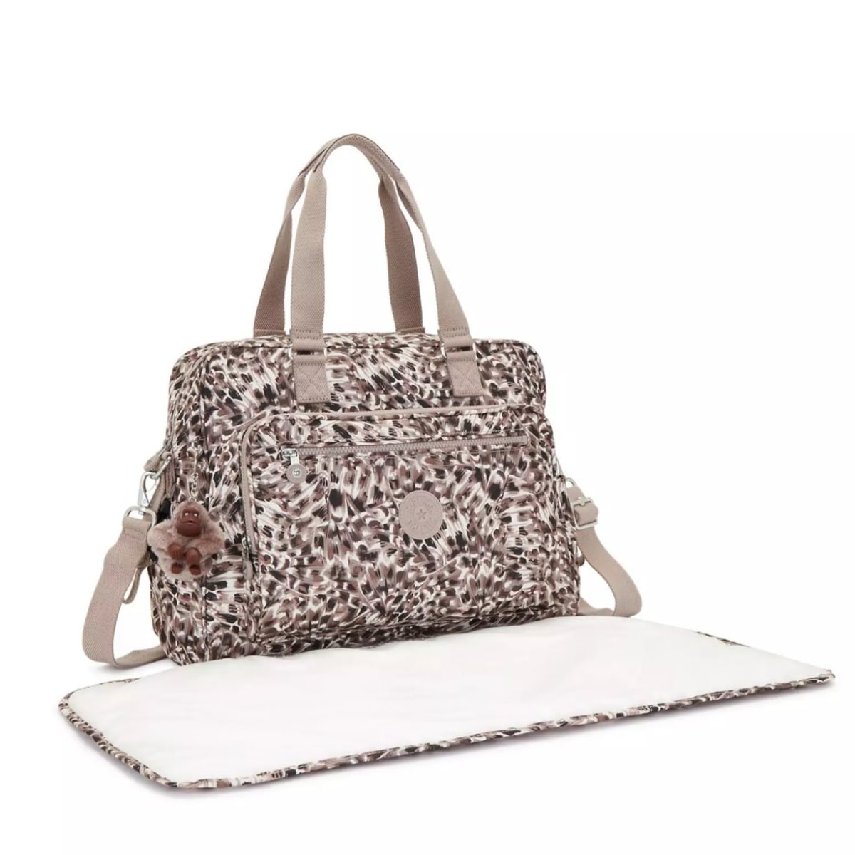 Bolso Maternal Kipling Alanna Leopard Feathers