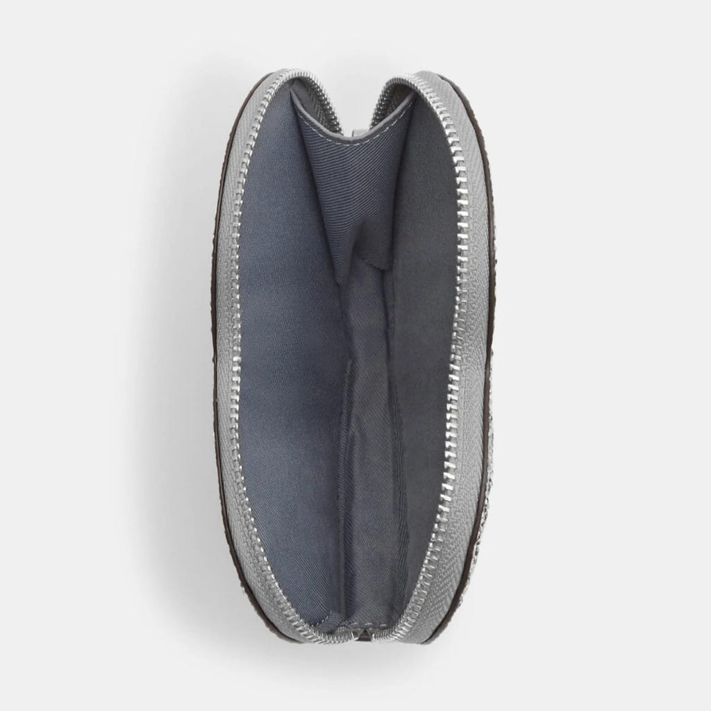 Monedero Coach Corazon plateado glitter