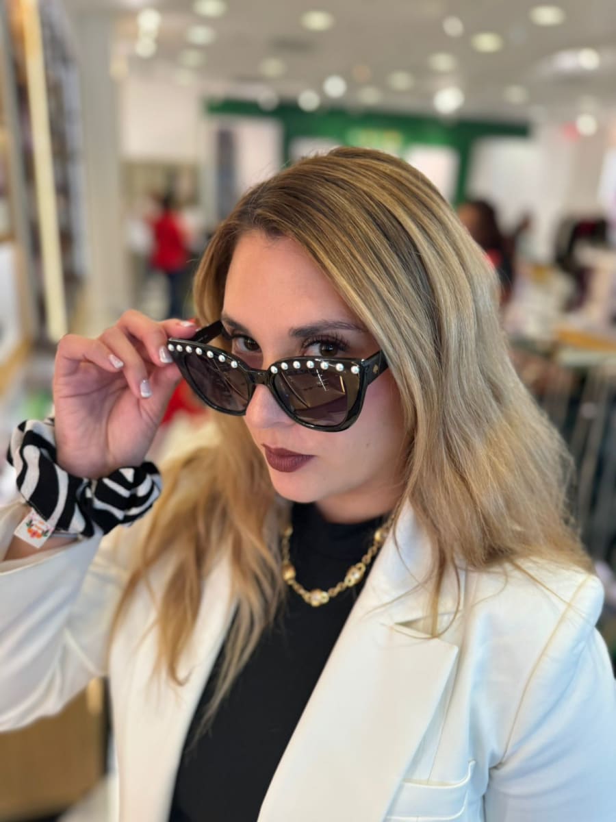 Lentes kate spade con perlas negros