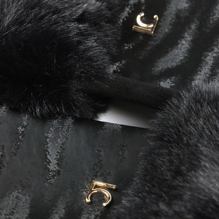 Guantes Lola Casademun Animal print Negros