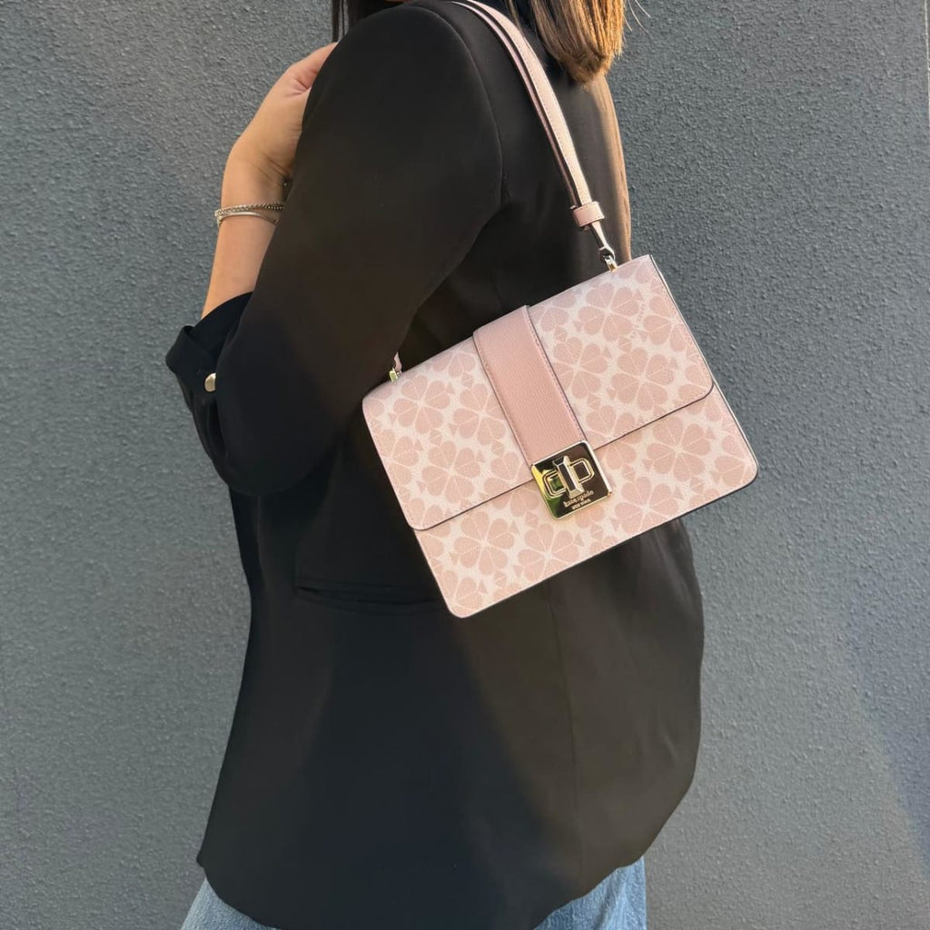 Cartera Kate Spade / Trefoil Flower Cuero Rosa