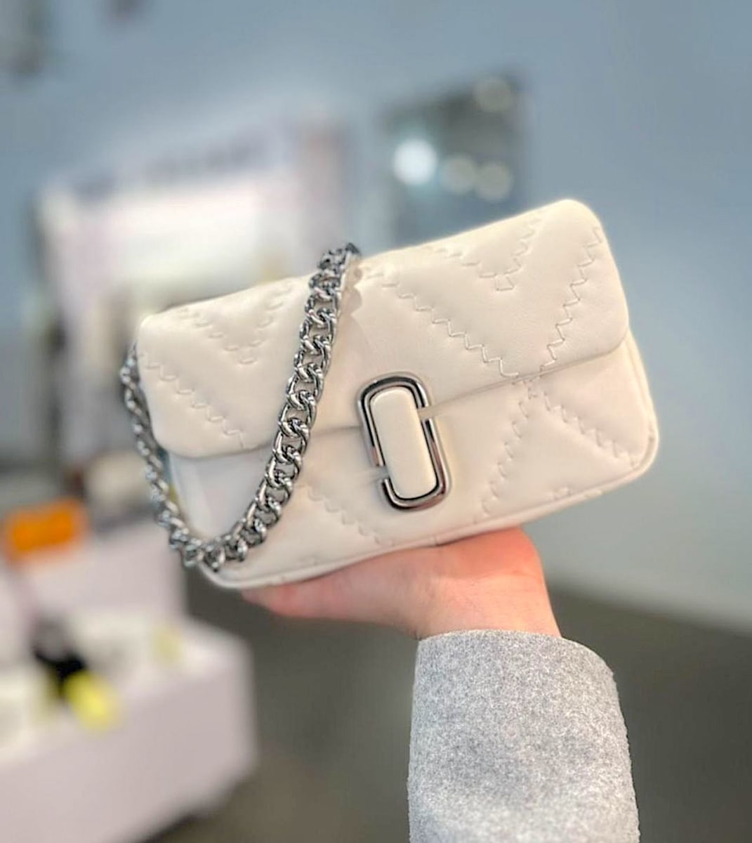 Cartera Marc Jacobs Acolchada Pequeña Blanca