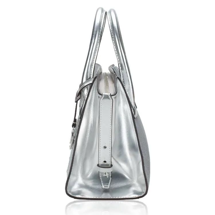 Cartera Michael Kors Tote Avril Plateado