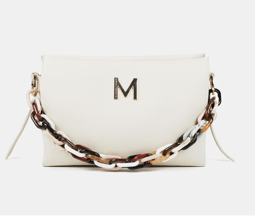 Cartera Lola Casademun Asa acrilica multicolor Crudo - Crema