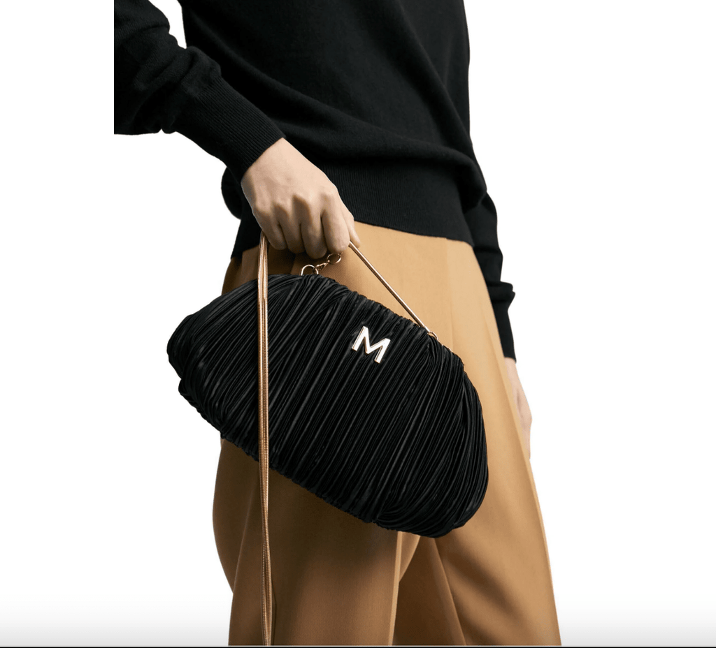 Cartera Lola Casademunt plisado Negro