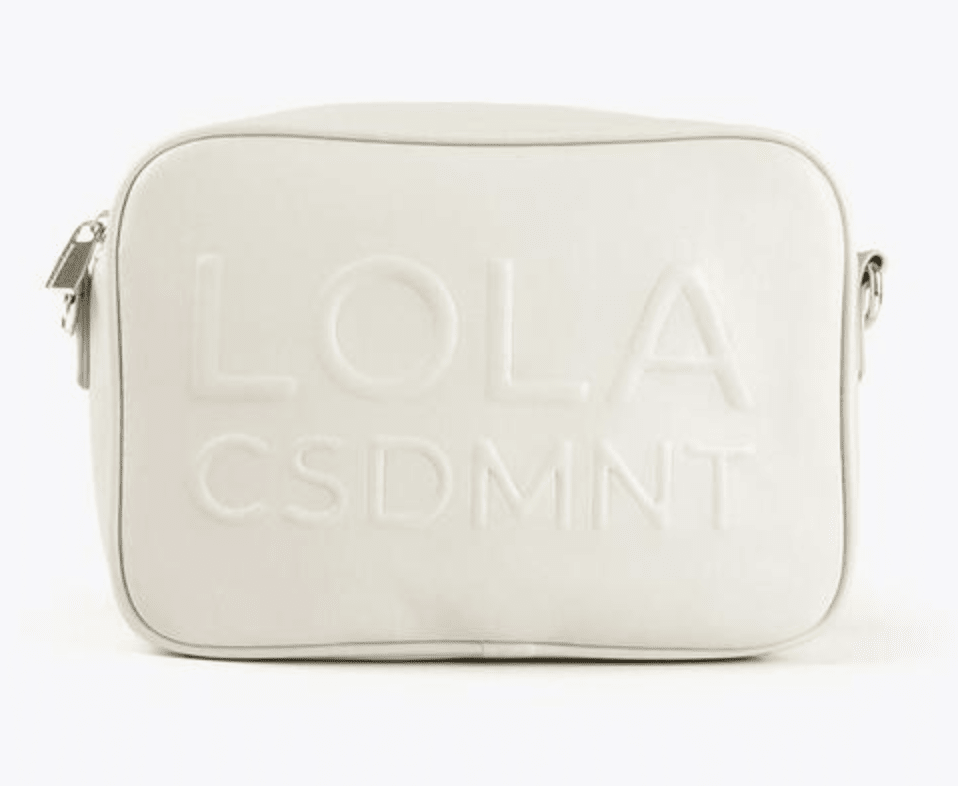 Cartera Lola Casademunt Crossbody Logo en relieve Blanco