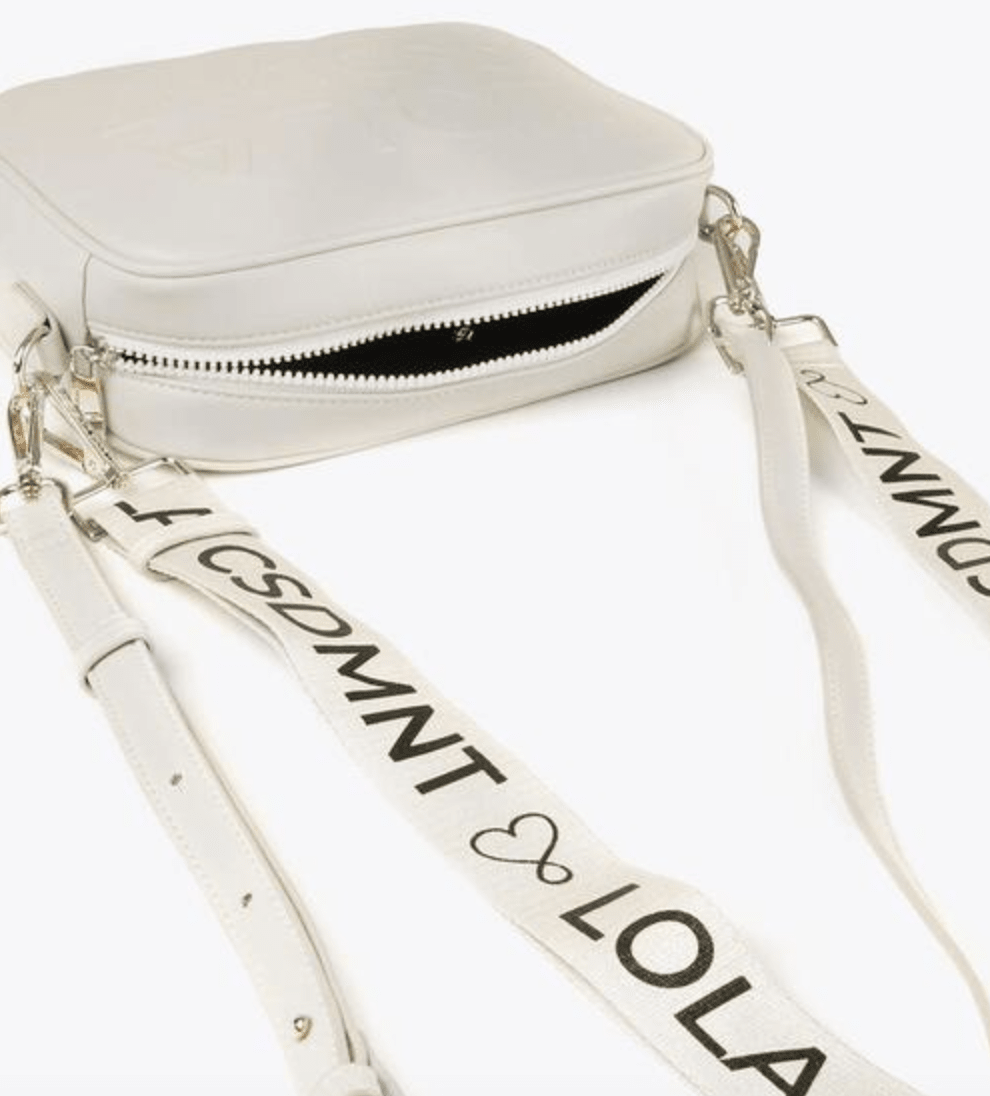 Cartera Lola Casademunt Crossbody Logo en relieve Blanco