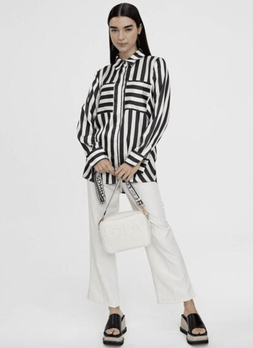 Cartera Lola Casademunt Crossbody Logo en relieve Blanco