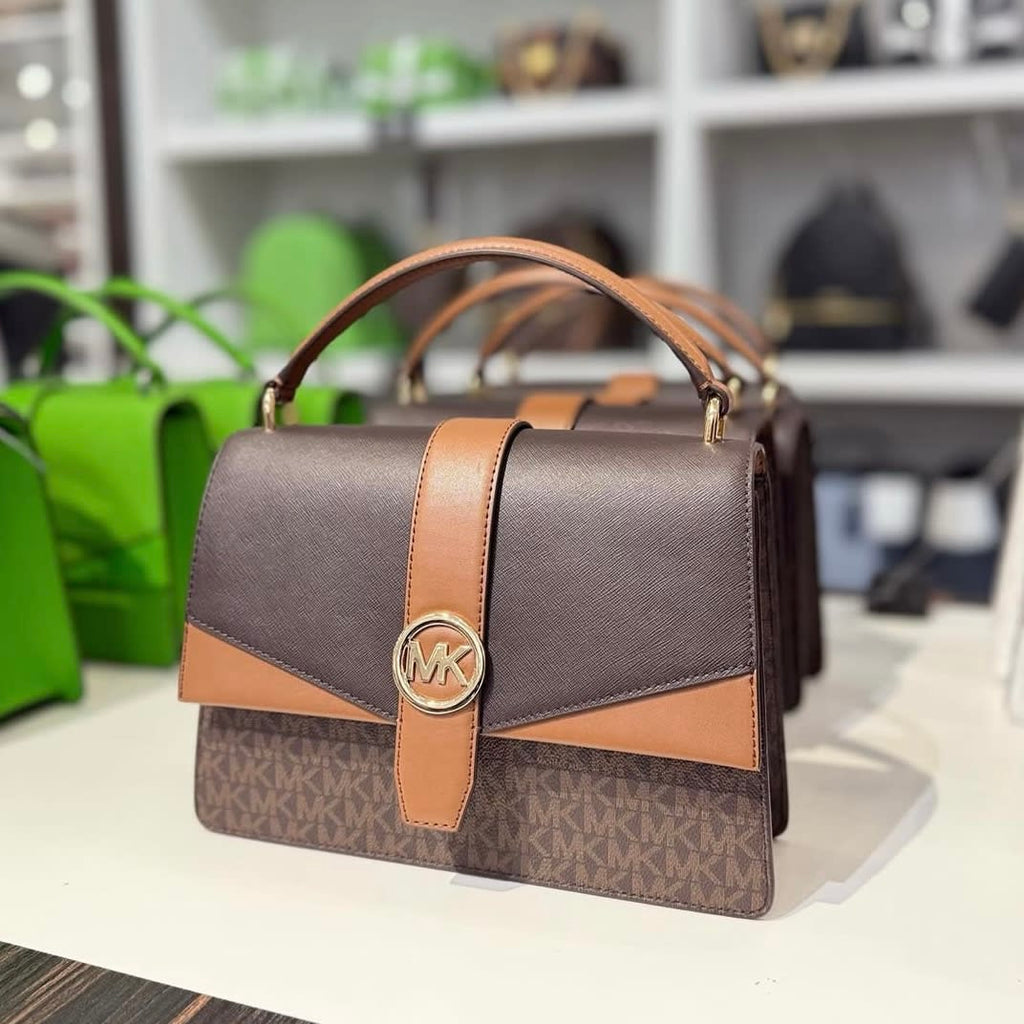 Cartera Michael Kors Crossbody Greenwich con Asa Cafe
