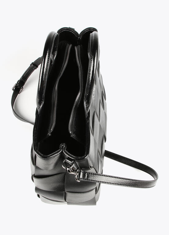 Bolso Lola Casademunt Shopper Trenzado Negro edit