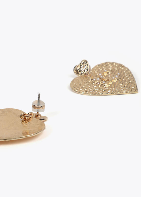 Aros Lola Casademunt corazon dorado